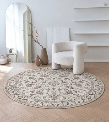 Creation | Cream | Kurzflorteppich | rund