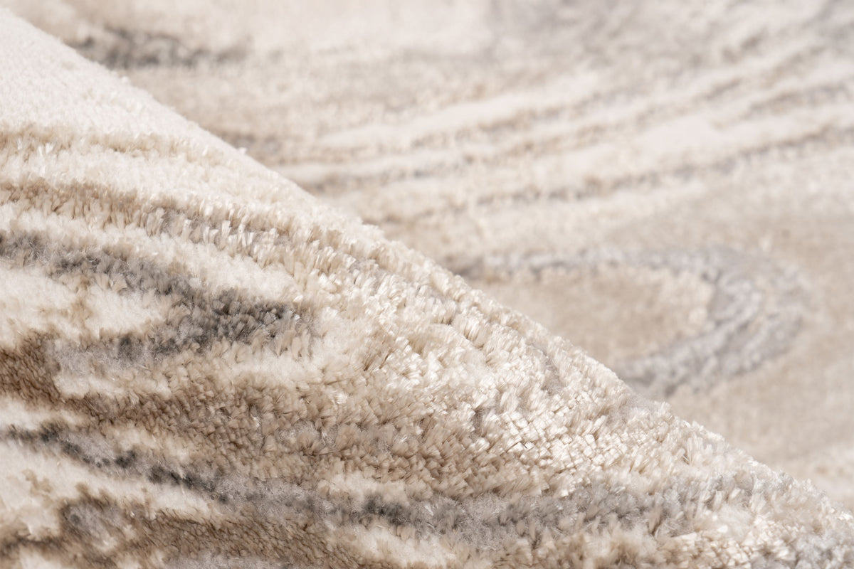 Chalk 125 Silber / Beige 200 x 290 cm