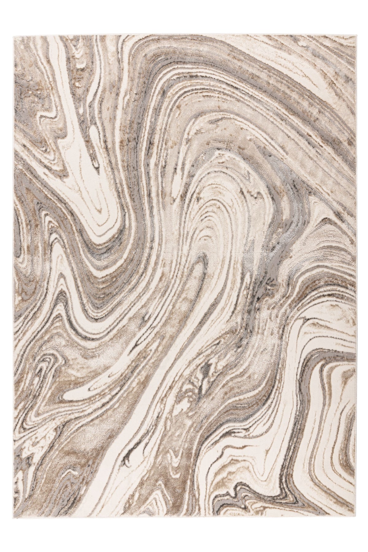 Chalk 125 Silber / Beige 80 x 150 cm