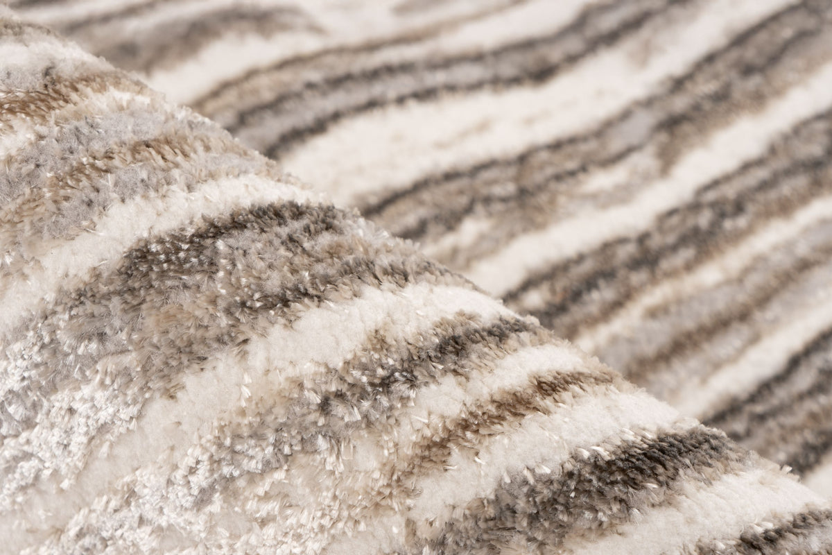 Chalk 225 Silber / Beige 160 x 230 cm