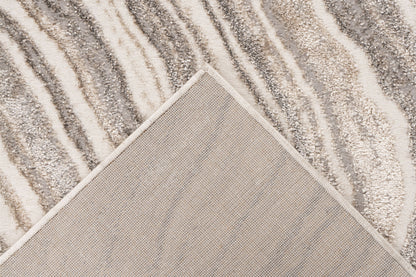 Chalk 225 Silber / Beige 200 x 290 cm