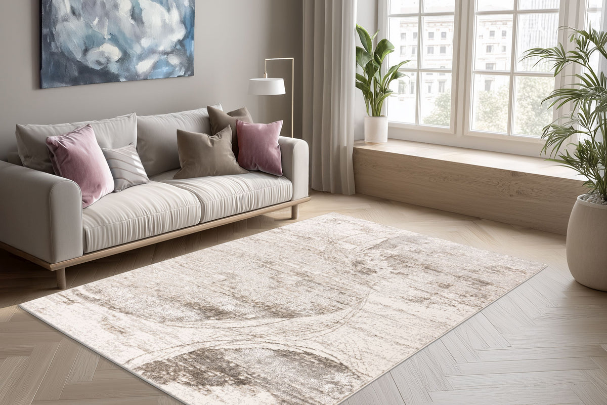 Chalk 325 Silber / Beige 160 x 230 cm