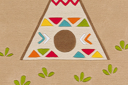 Spirit Glowy 3142 Multi Indian 130cm x 130cm ECKIG