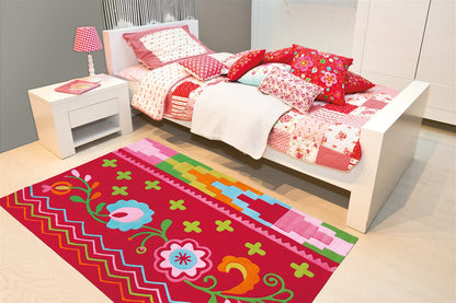 Sam 4144 Multi / Rosa Flowers
