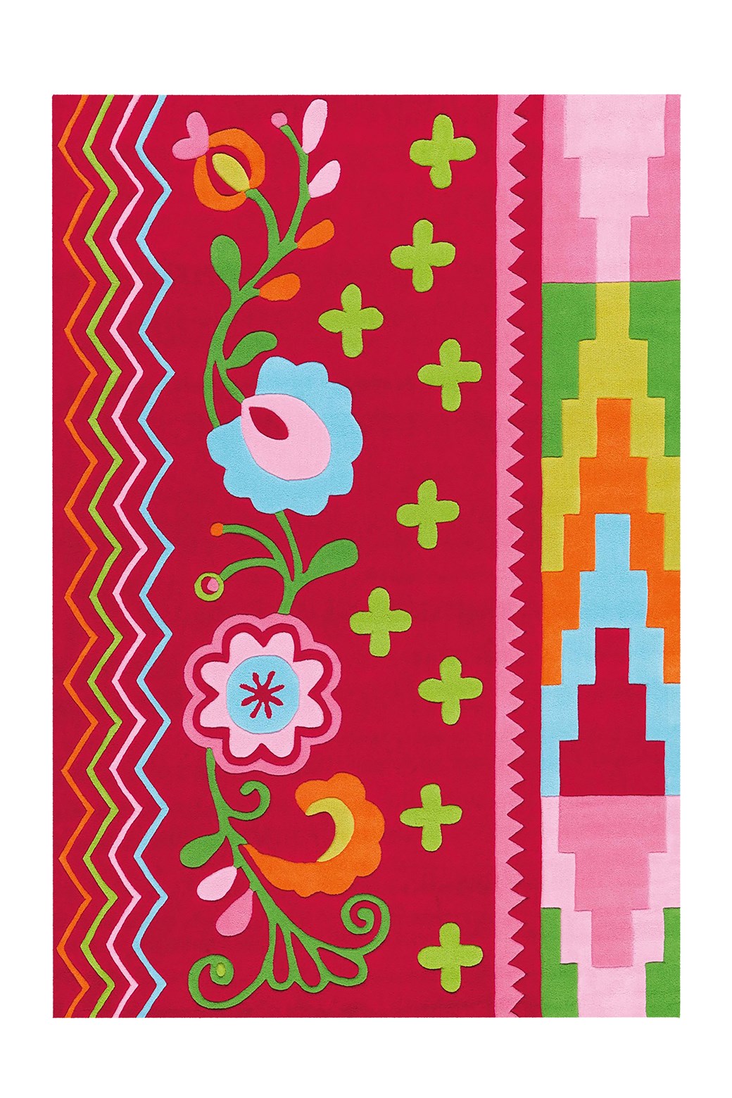 Sam 4144 Multi / Rosa Flowers