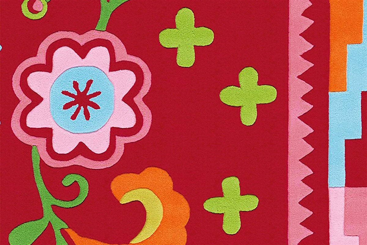 Sam 4144 Multi / Rosa Flowers