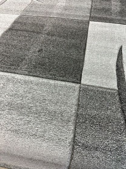 Designer Teppich Diamond Karo Grau