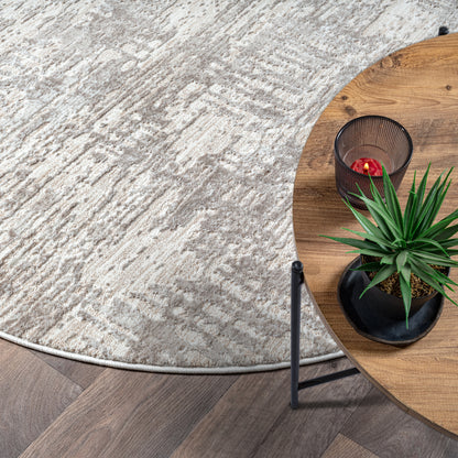 Harmony | Beige | Kurzflorteppich | rund