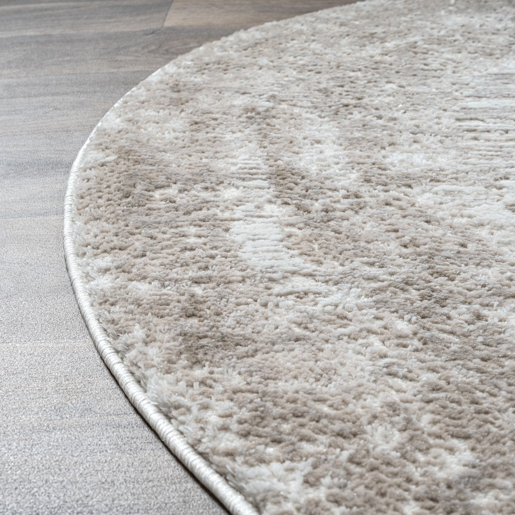 Harmony | Beige | Kurzflorteppich | rund
