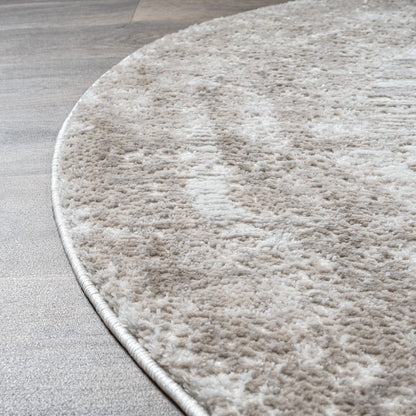 Harmony | Beige | Kurzflorteppich | rund