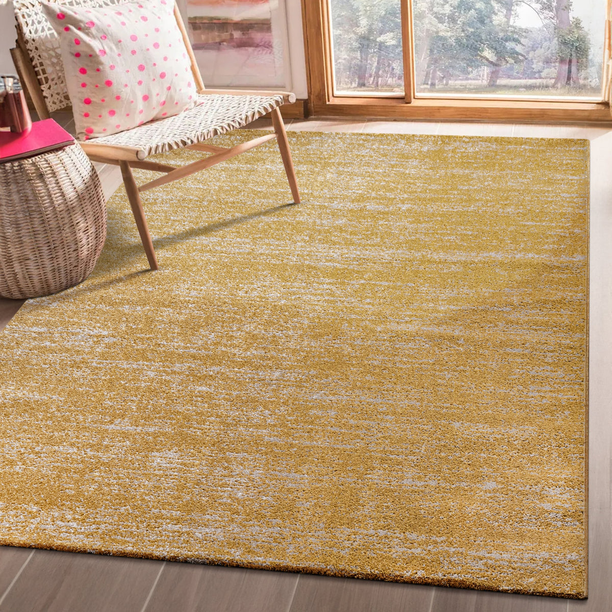 Teppich Oslo 9605 Gold | Moderner Kurzflor