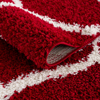 Madrid Rot – Runder Hochflor Teppich