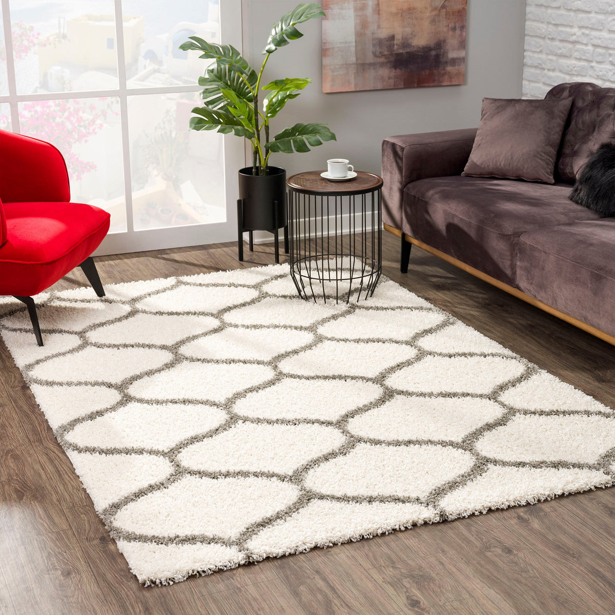 Madrid Creme – Hochflor Teppich