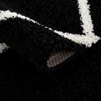 Madrid Schwarz – Hochflor Teppich