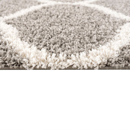 Madrid Hellgrau – Runder Hochflor Teppich