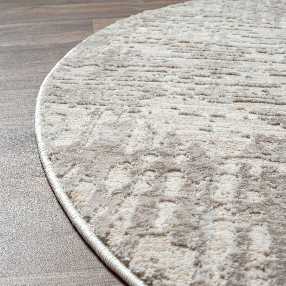 Harmony | Beige | Kurzflorteppich | rund