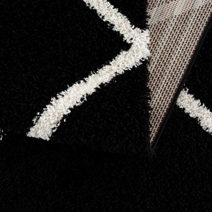 Madrid Schwarz – Hochflor Teppich