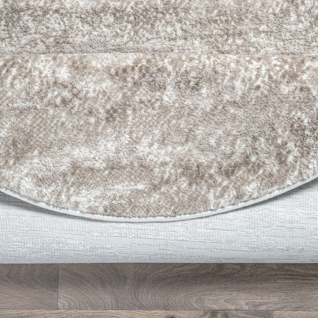 Harmony | Beige | Kurzflorteppich | rund