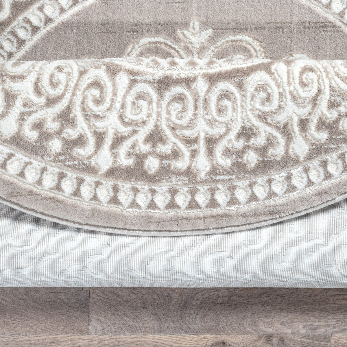 Harmony | Beige | Kurzflorteppich | rund