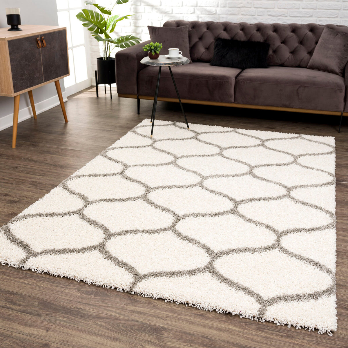 Madrid Creme – Hochflor Teppich