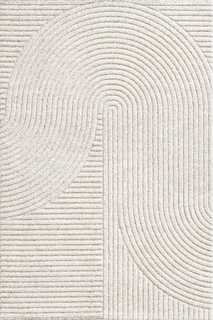 Elio Designer Teppich Hoch- Tief Effekt,  2251 60-Cream