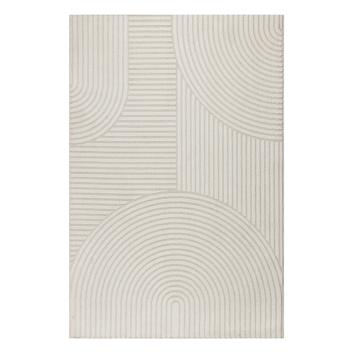 Elio Designer Teppich Hoch- Tief Effekt, 2252 60-Cream