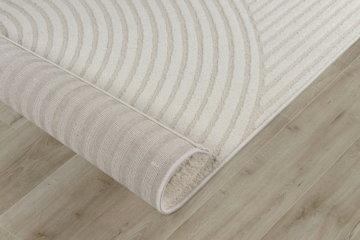 Elio Designer Teppich Hoch- Tief Effekt, 2252 60-Cream