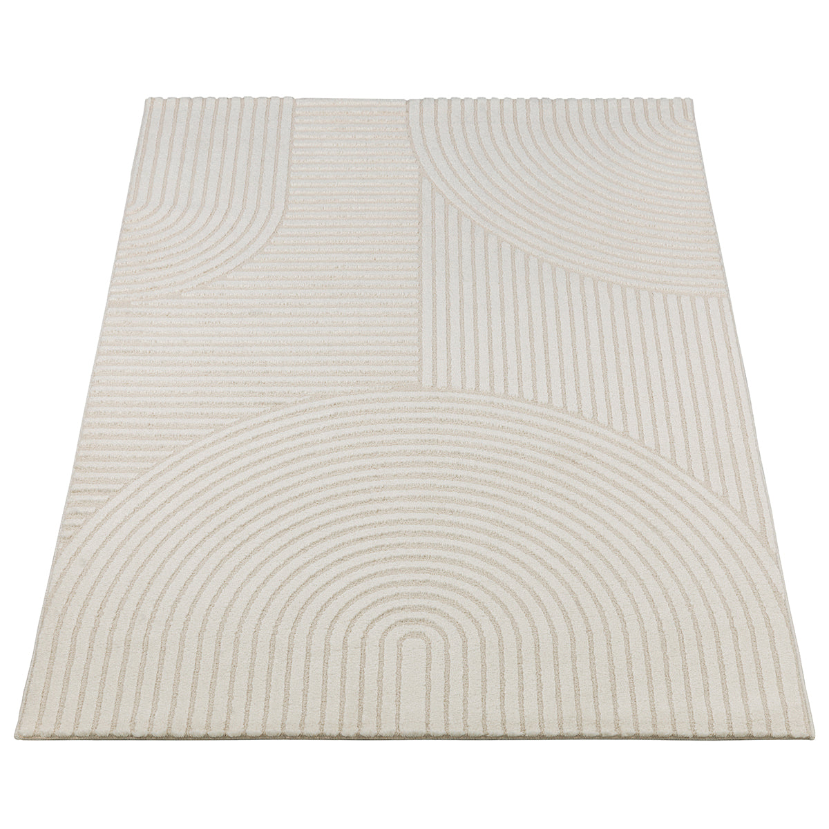 Elio Designer Teppich Hoch- Tief Effekt, 2252 60-Cream