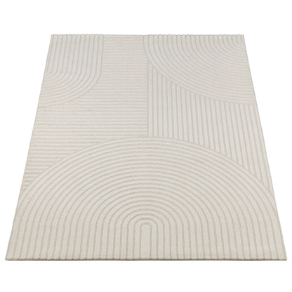 Elio Designer Teppich Hoch- Tief Effekt, 2252 60-Cream