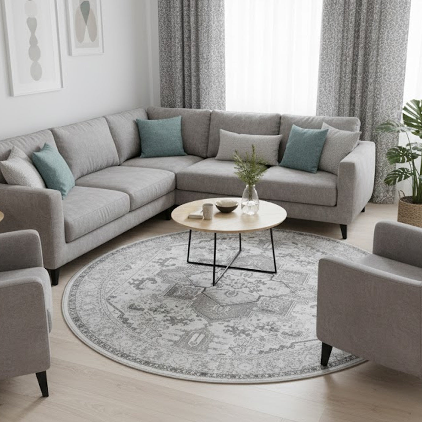 Flachgewebe Teppich Elis Premium 6601 95 Grey