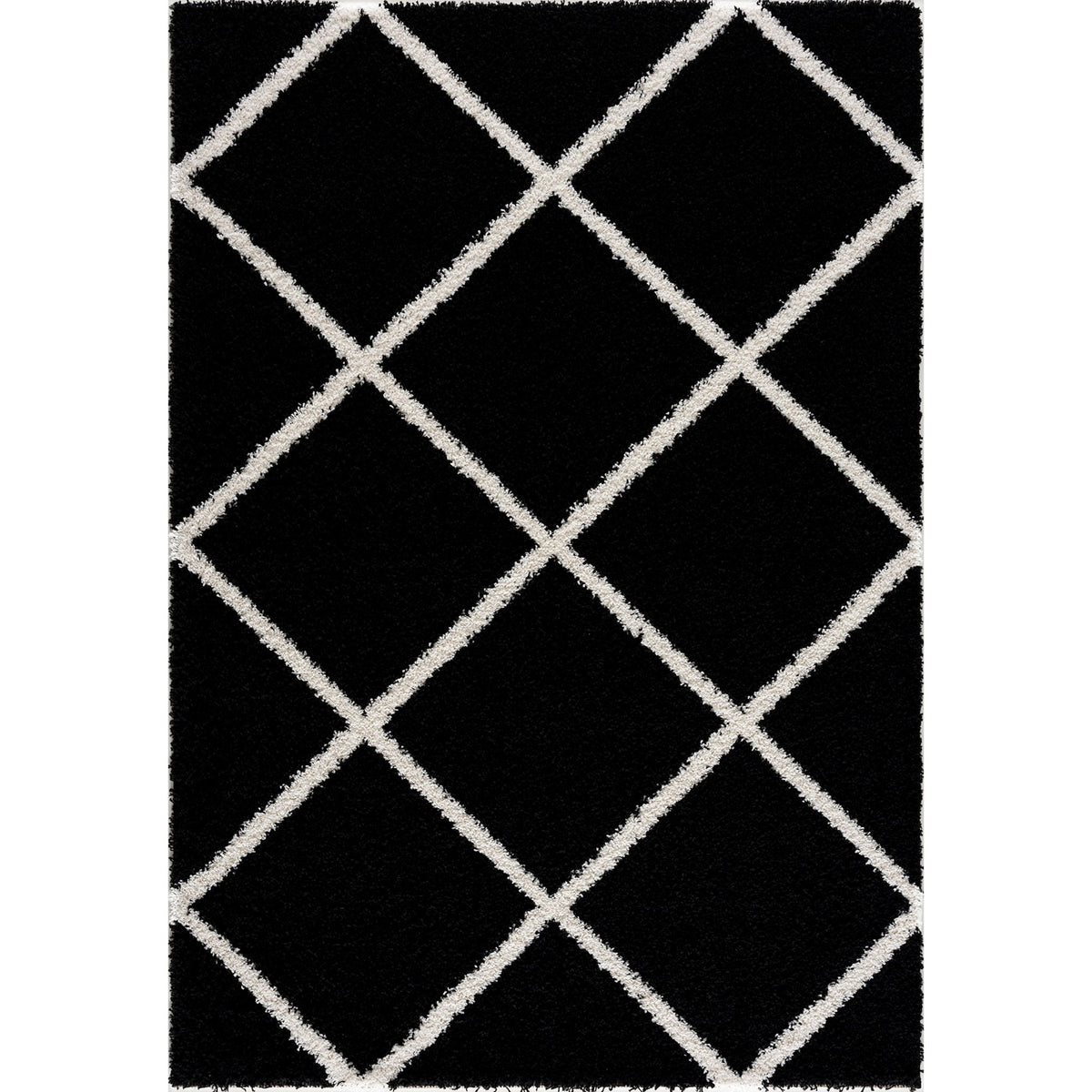 Madrid Schwarz – Hochflor Teppich
