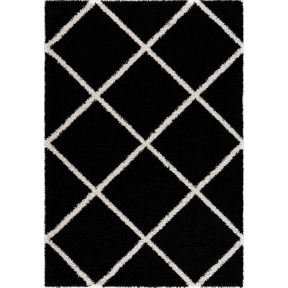 Madrid Schwarz – Hochflor Teppich