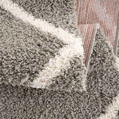 Madrid Hellgrau – Hochflor Teppich