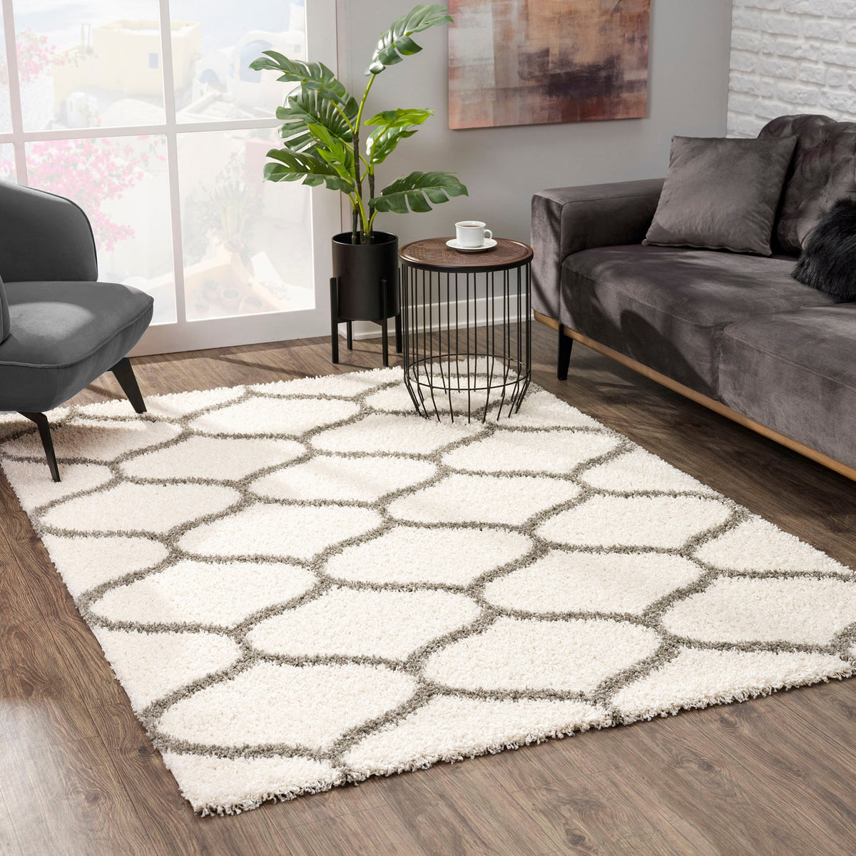 Madrid Creme – Hochflor Teppich