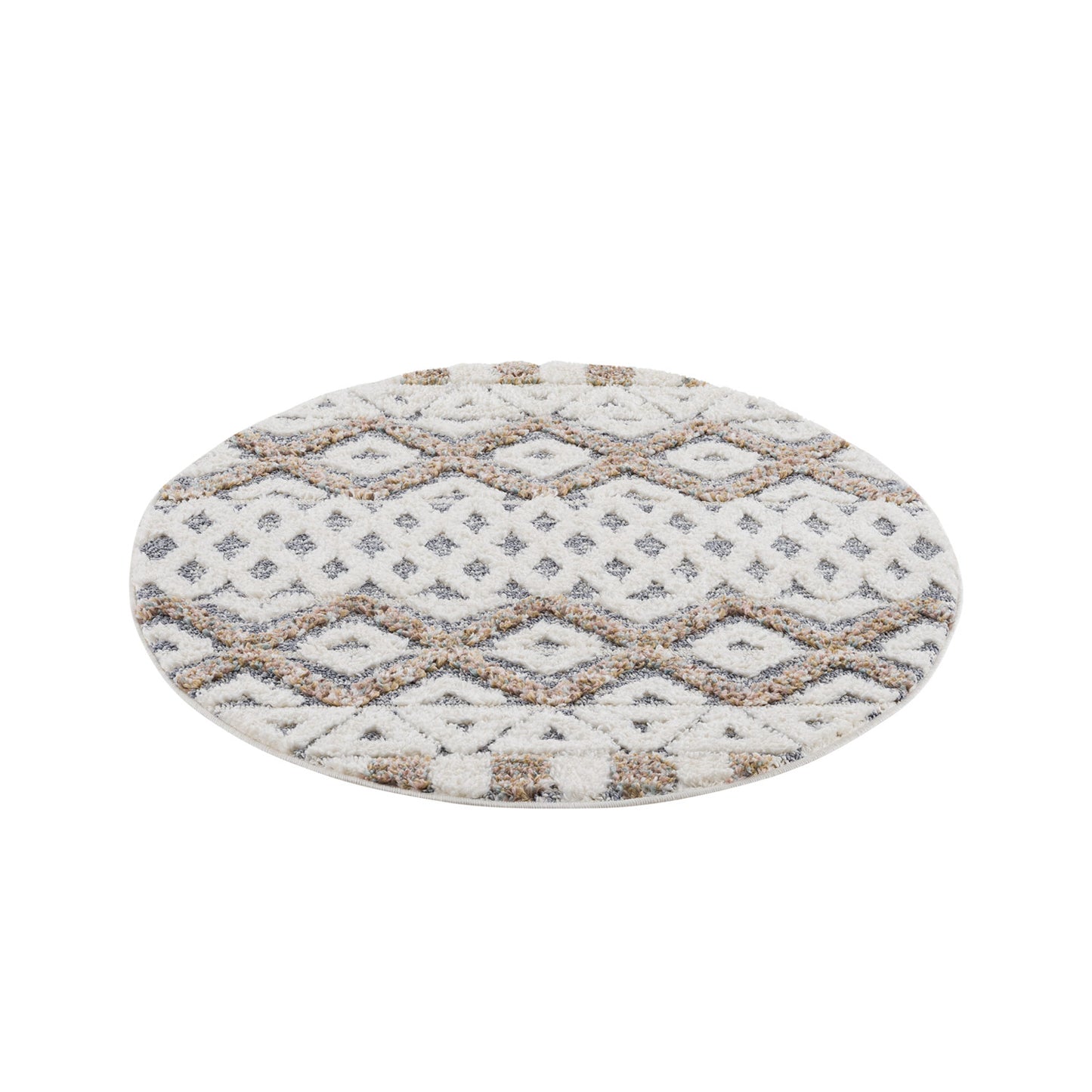 Hochflor Teppich Focus 3050 Grau – Rund
