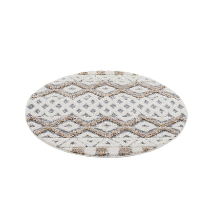 Hochflor Teppich Focus 3050 Grau – Rund