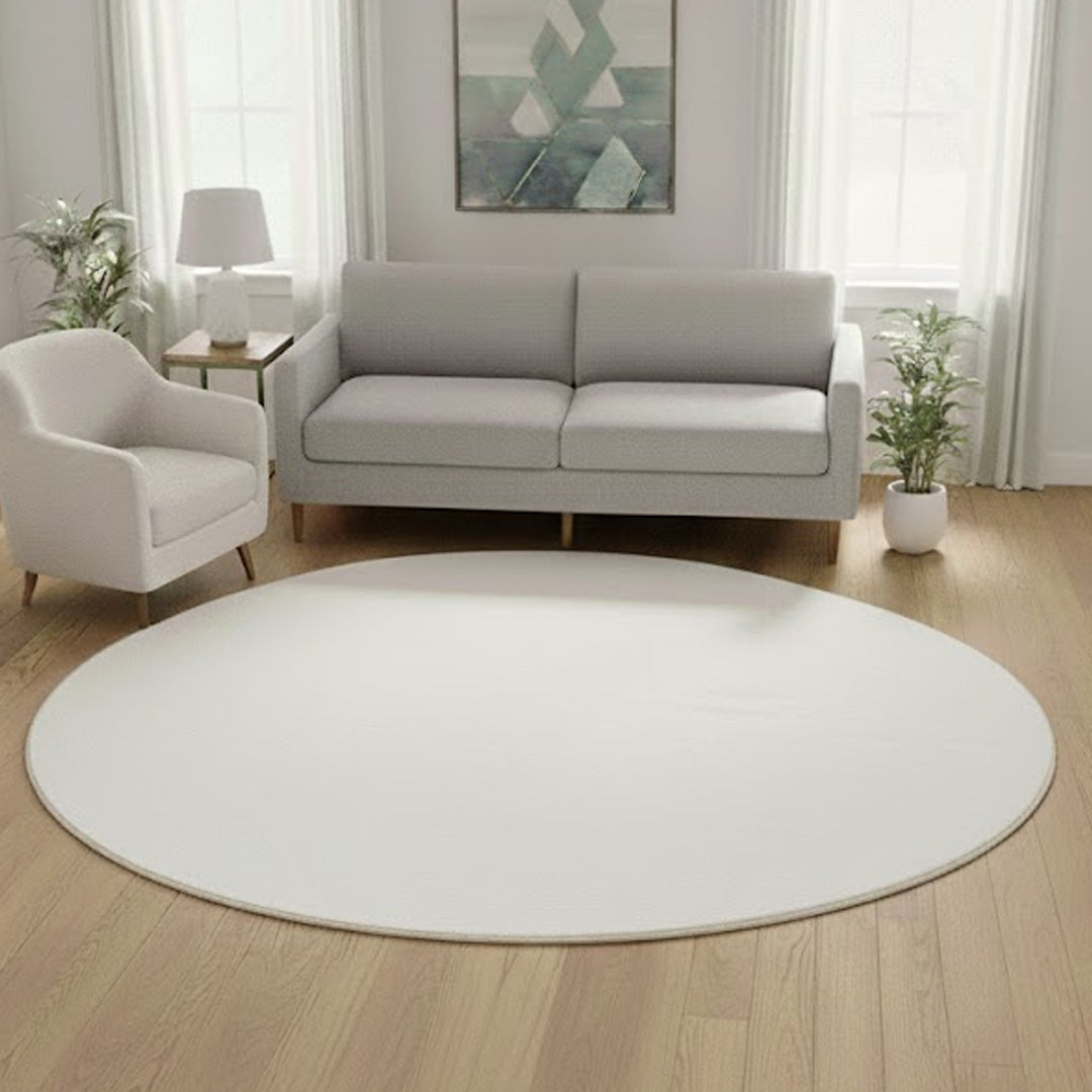 Kuscheliger Fellteppich Focus 47 60 Cream – Rund