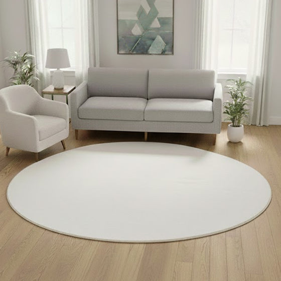 Kuscheliger Fellteppich Focus 47 60 Cream – Rund