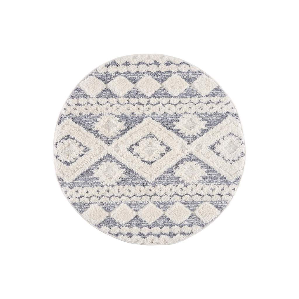 Hochflor Teppich Focus 3005 Grau – Rund