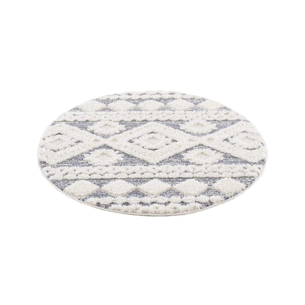 Hochflor Teppich Focus 3005 Grau – Rund