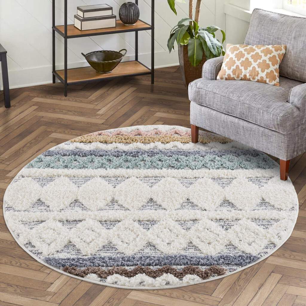 Hochflor Teppich Focus 3013 Multi – Rund