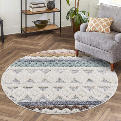 Hochflor Teppich Focus 3013 Multi – Rund