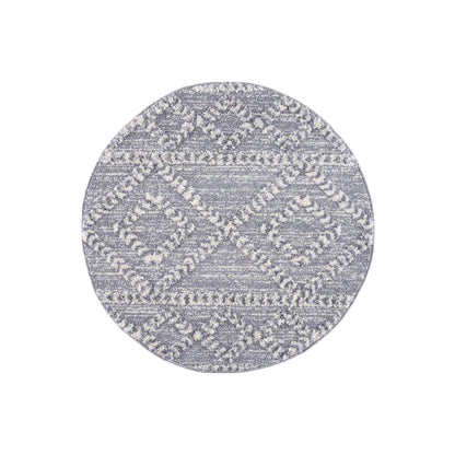 Hochflor Teppich Focus 3022 Grau – Rund