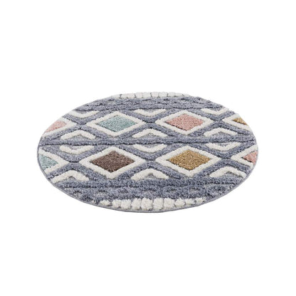 Focus | Creme | Hochflorteppich | rund