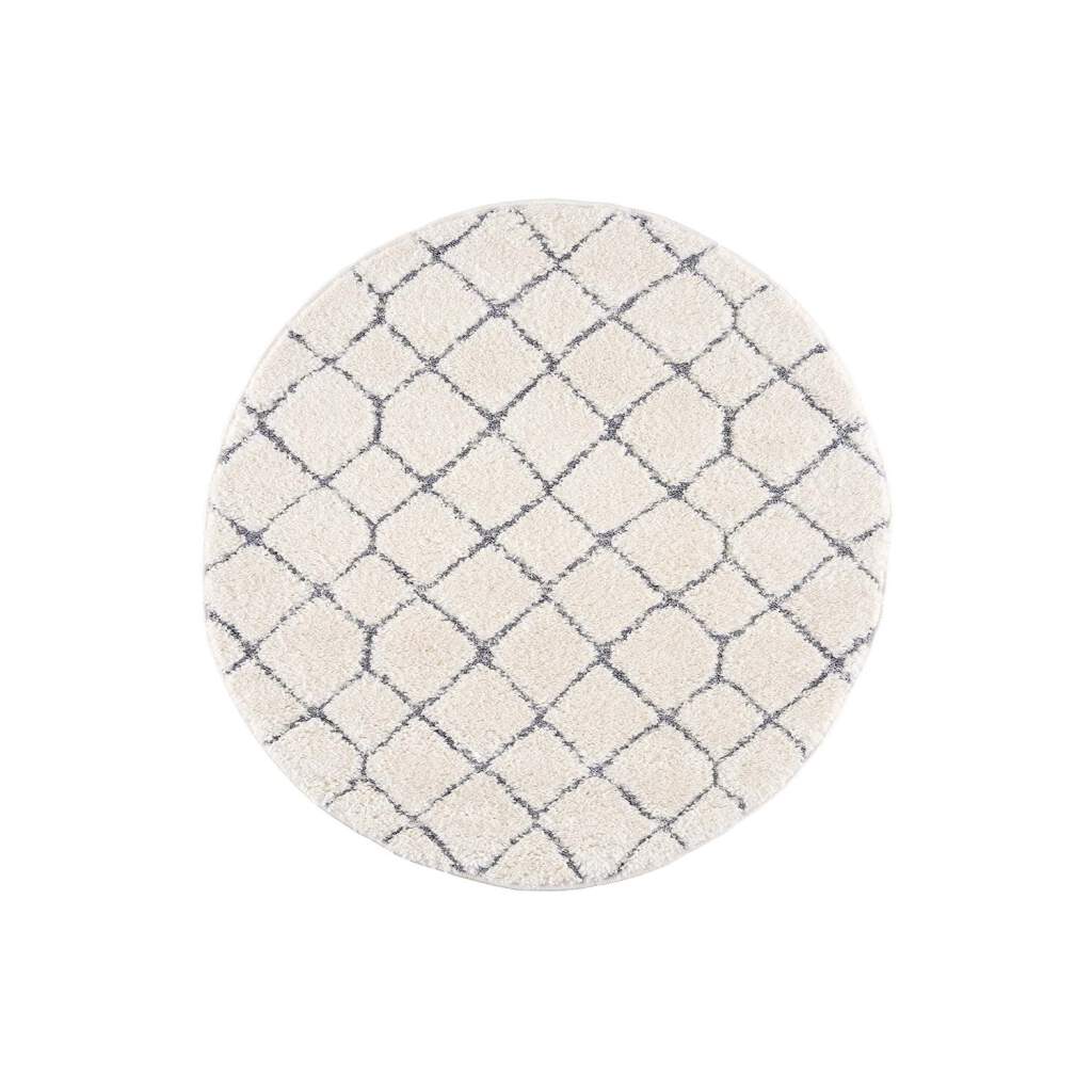 Hochflor Teppich Focus 4499 Creme – Rund