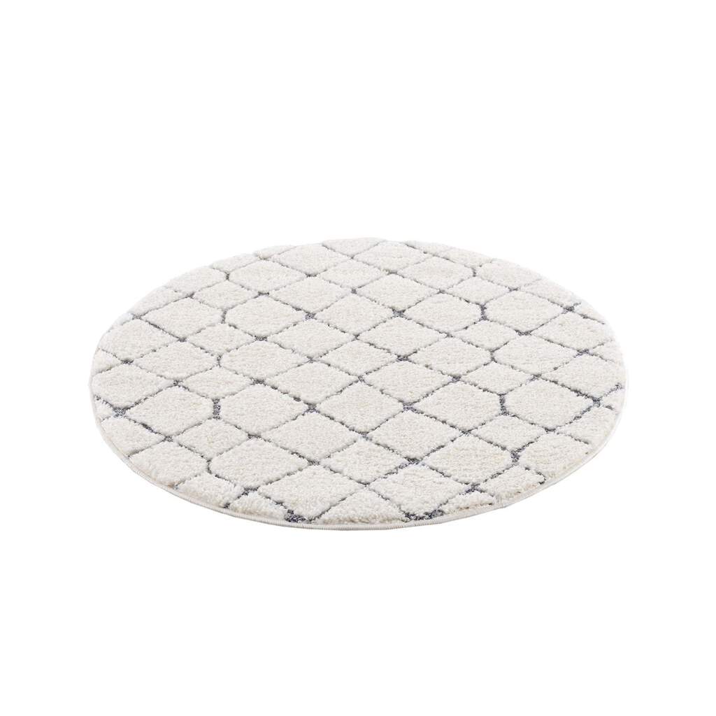 Hochflor Teppich Focus 4499 Creme – Rund