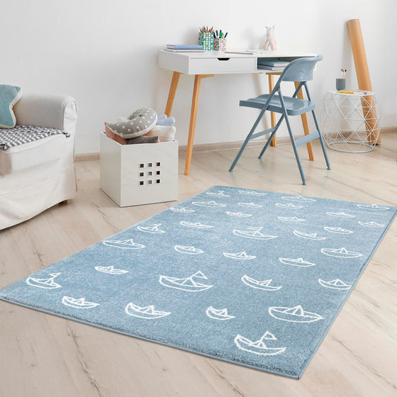 Kinderteppich Mond Bueno 1357 Blau