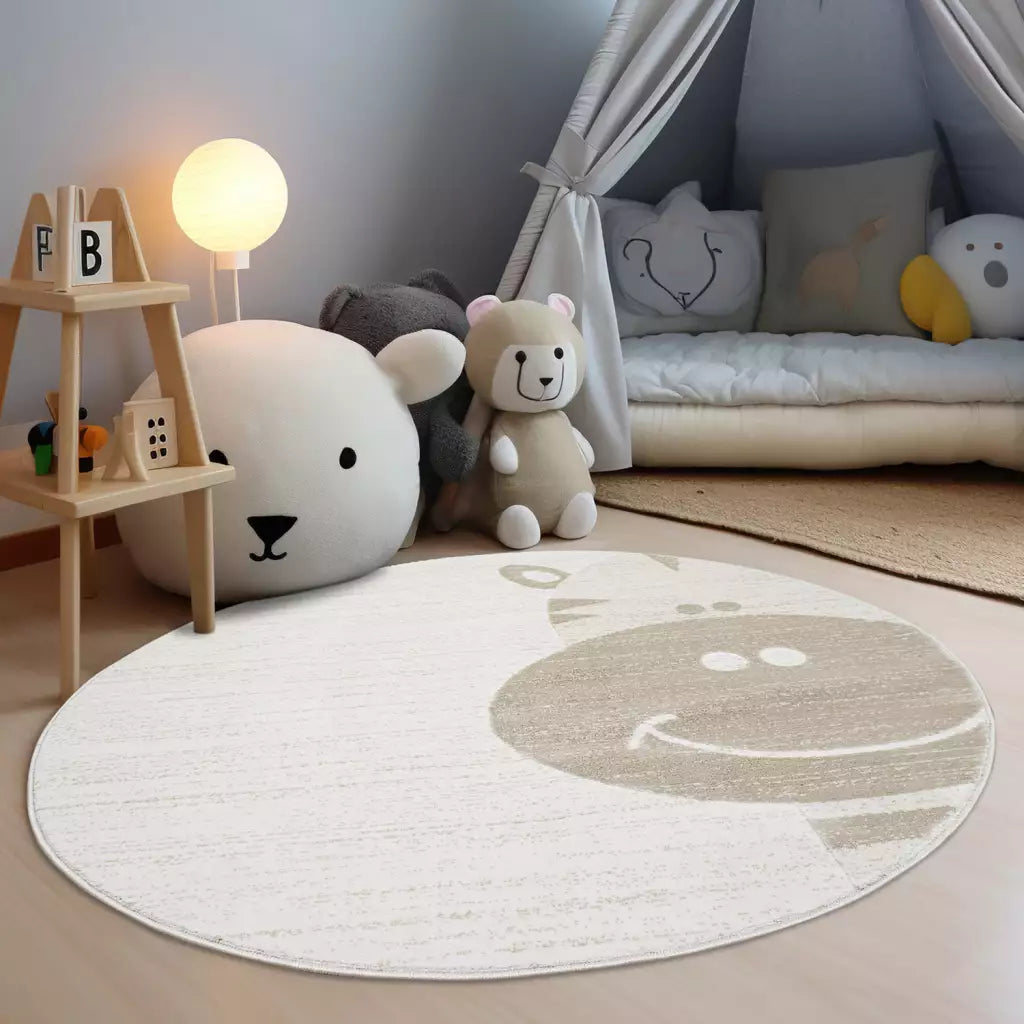 Kinderteppich Mara 715 Creme – Rund