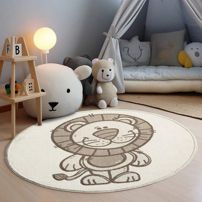 Kinderteppich Mara 717 Creme – Rund