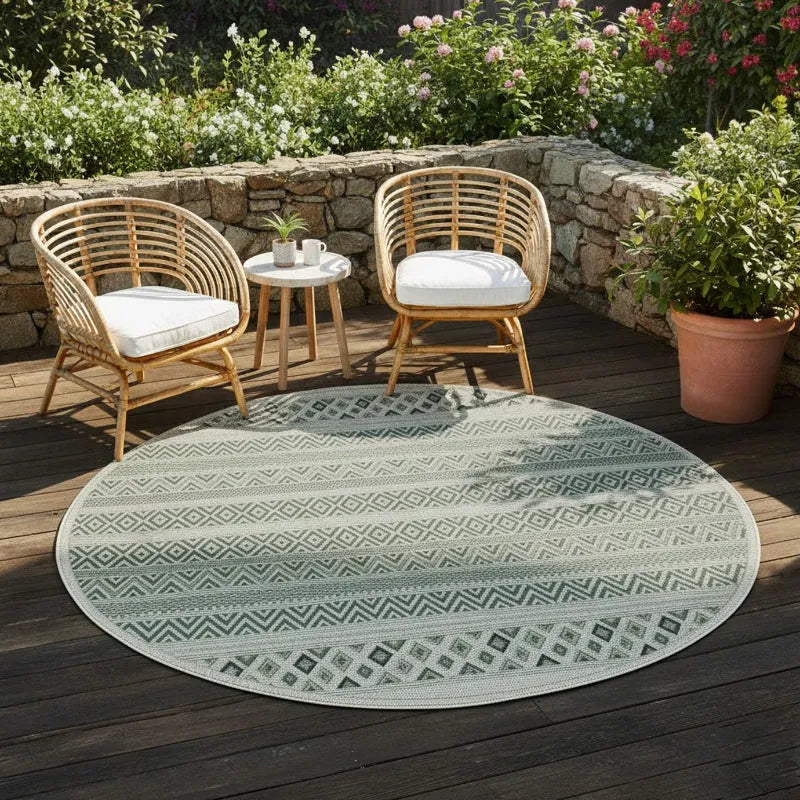 Machka In- & Outdoor Teppich 54045 40 Green – Rund